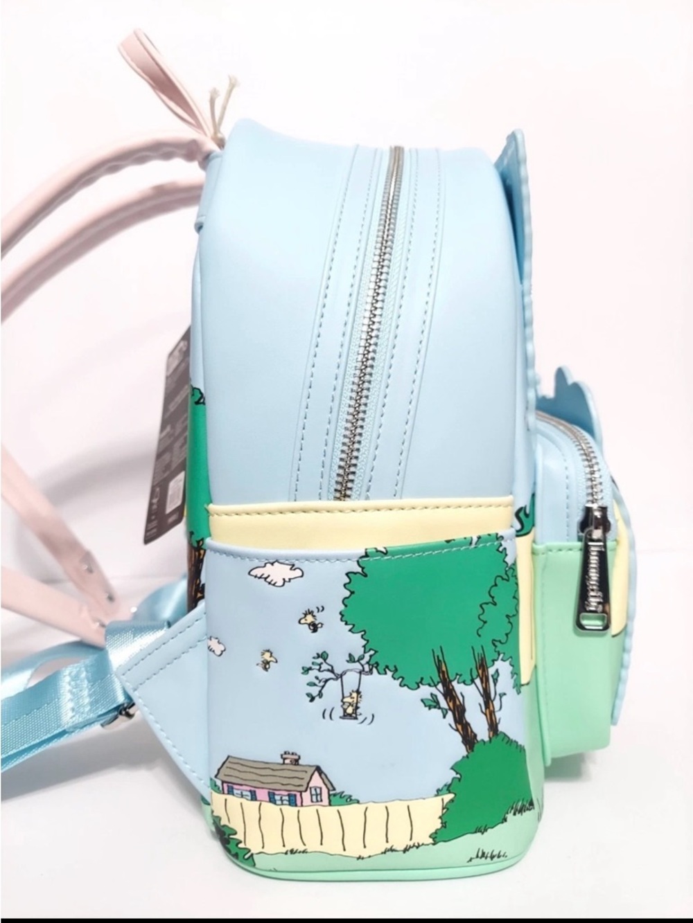 Loungefly Peanuts Mini Backpack - Pink, Light Blue & Mint - Picture 4 of 6